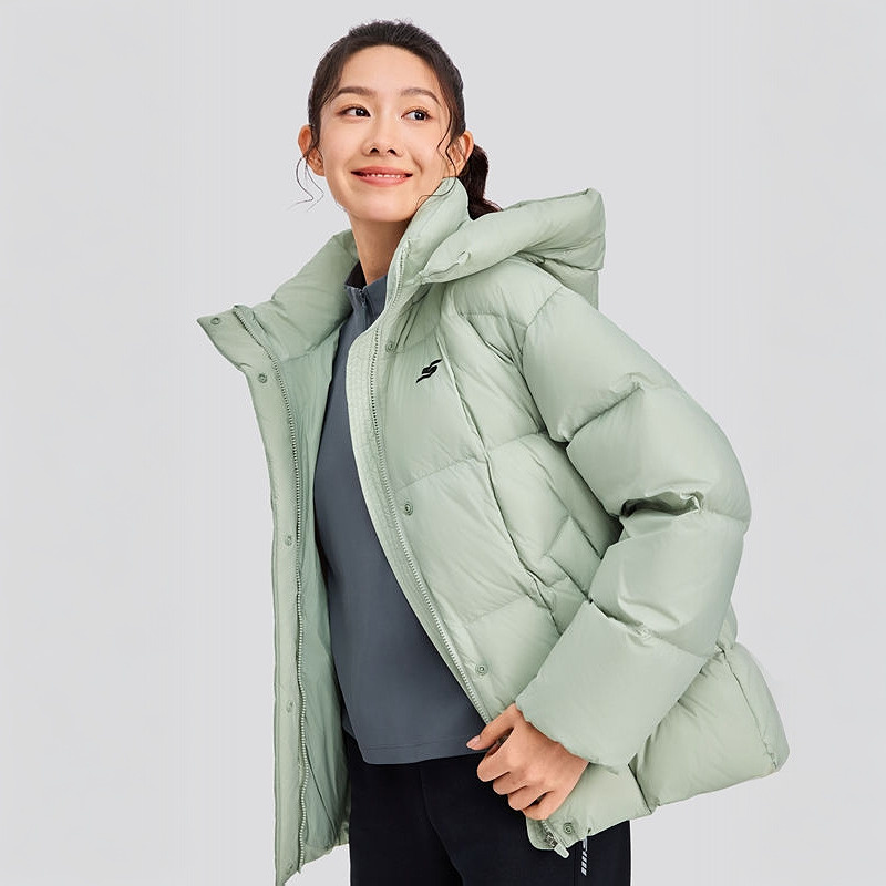 Skechers斯凯奇女士冬季连帽防泼水羽绒服锁温鸭绒外套P425W134