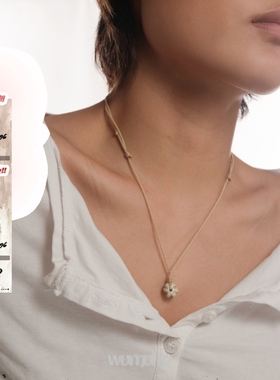 wumulle手工编织陶瓷吊坠项链