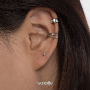 wumulle 多圈耳骨夹细节简易性冷淡女小众高级港味A24 无耳洞福音