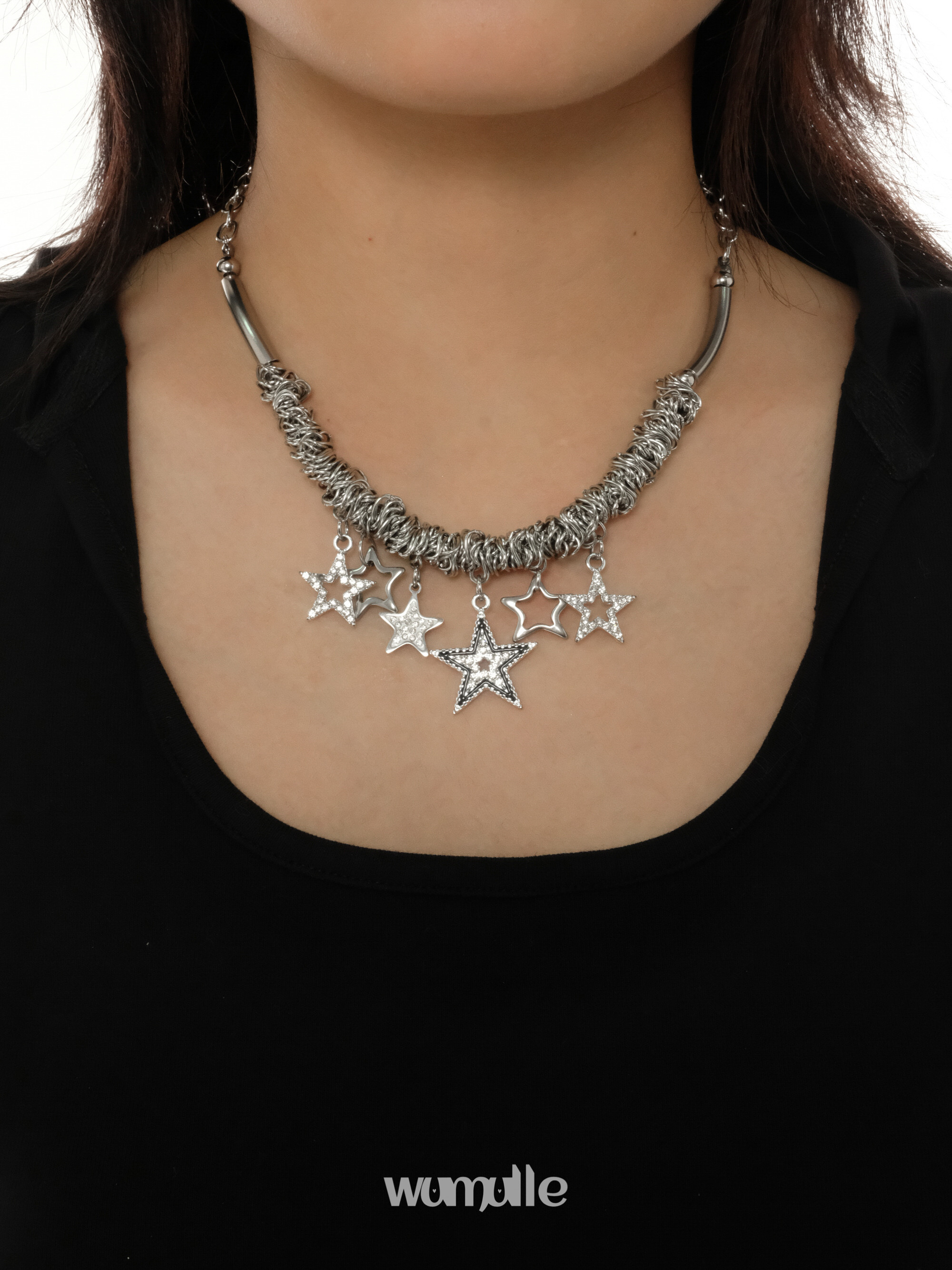 锆石钛钢情侣重金属项链防水防汗