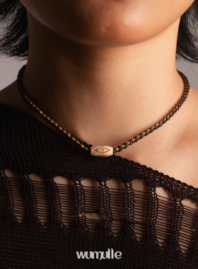 wumulle原创黑棕系编绳项链