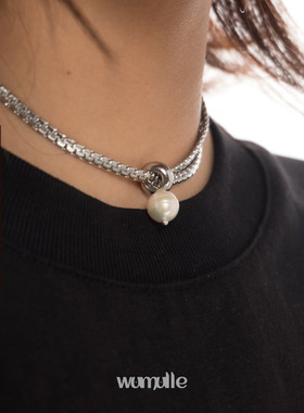 wumulle淡水珍珠钛钢女极简小众