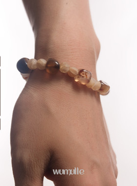 手链wumulle玛瑙棕系复古