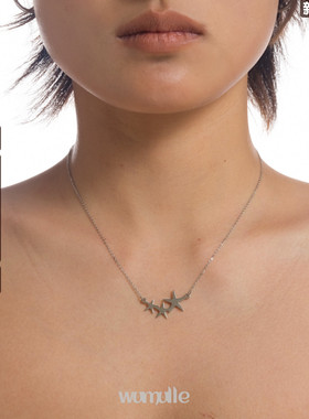 日月星辰项链细链女简约锁骨链