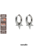 wumulle 原宿不规则星体冷淡朋克cool男女可拆卸钛钢耳钉耳扣 A12