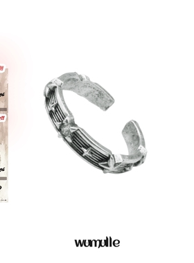 wumulle男女铜做旧星星开口戒