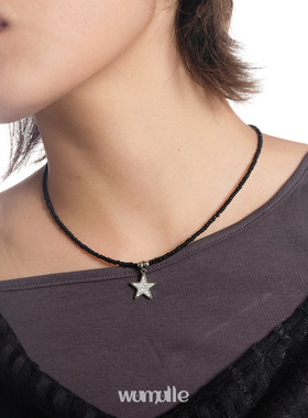 wumulle自制简约串珠项链星星