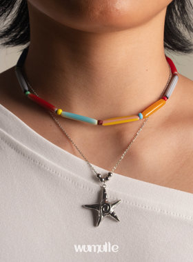 wumulle原创彩色琉璃海星项链