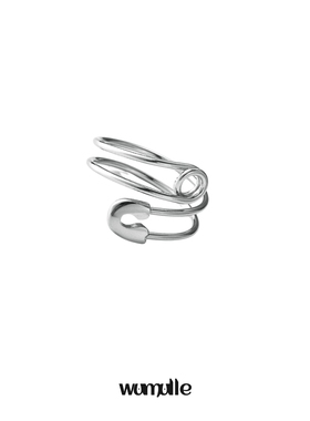 wumulle 哥特别针回形针戒指个性百搭中性酷男女性冷淡风蹦迪街头