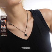 wumulle 皮绳熔岩星星项链颈链简约 男女中性叠搭饰品街头复古