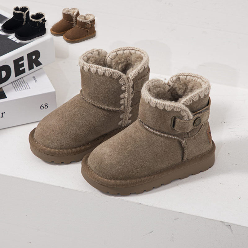 牛皮磨砂皮儿童大棉鞋保暖加绒加厚真皮女童雪地软底短靴磨砂公主,童鞋/婴儿鞋/亲子鞋,雪地靴,淘宝优惠券,粉丝福利购,淘宝优惠卷