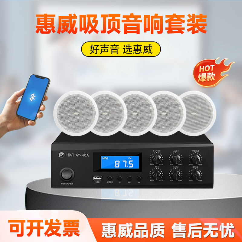 惠威TD206店铺背景音乐吸顶喇叭