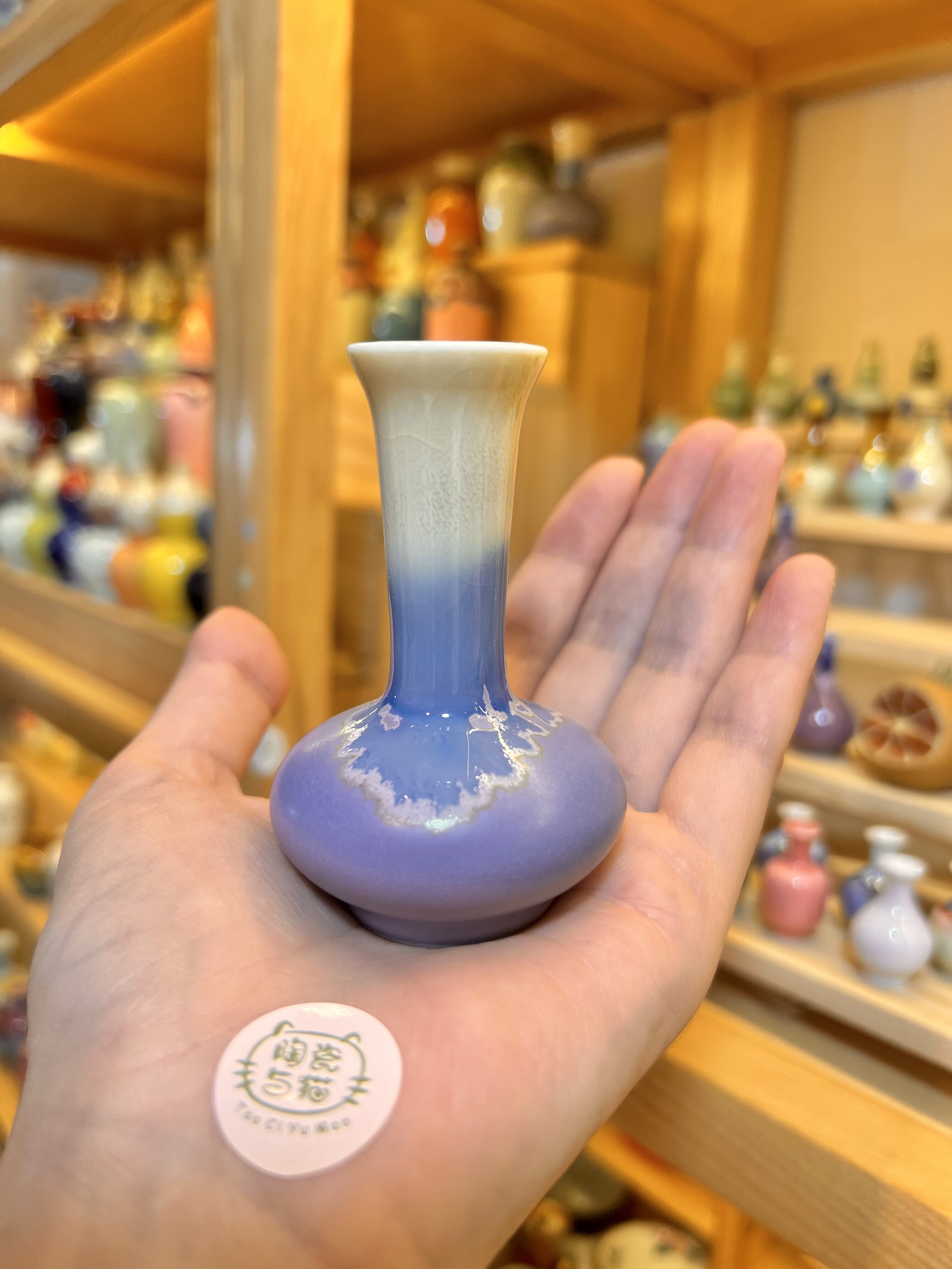 景德镇手工陶瓷小花瓶水培花瓶桌面摆件特价款