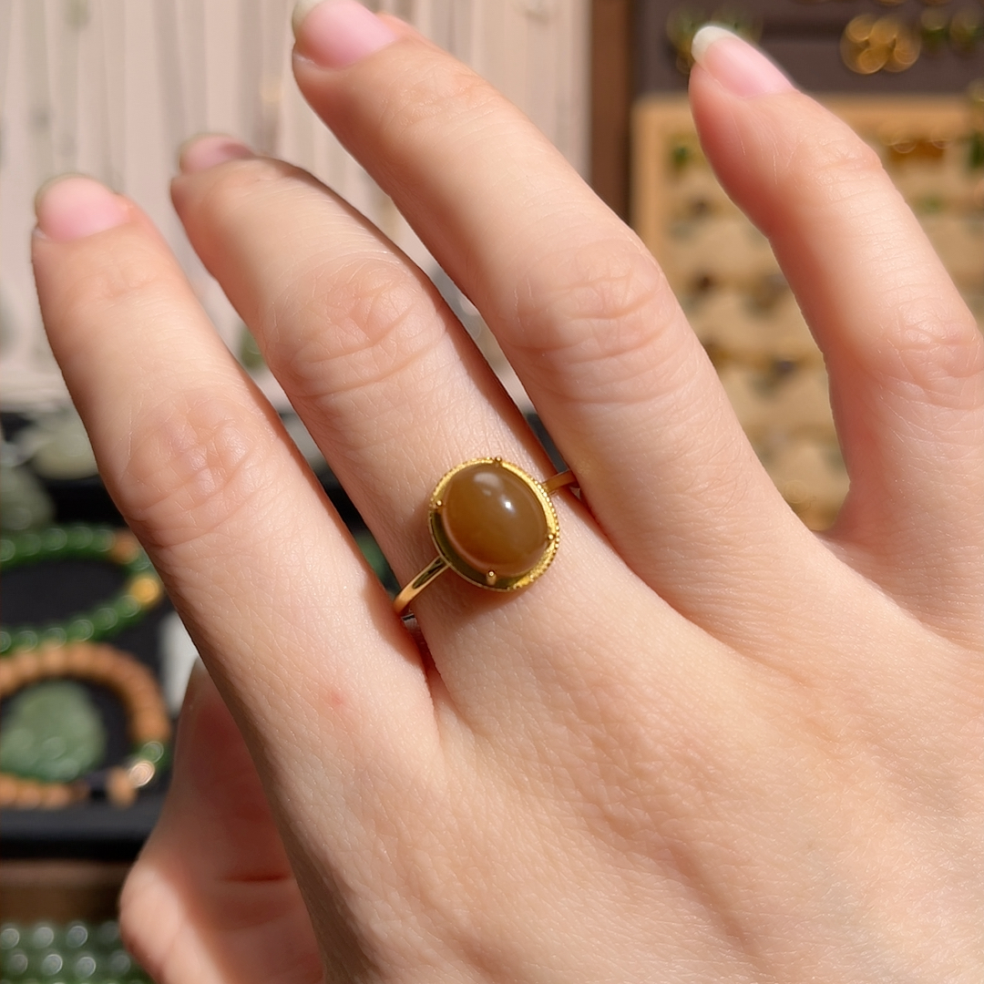 浓糖爪镶蛋面哑光底托