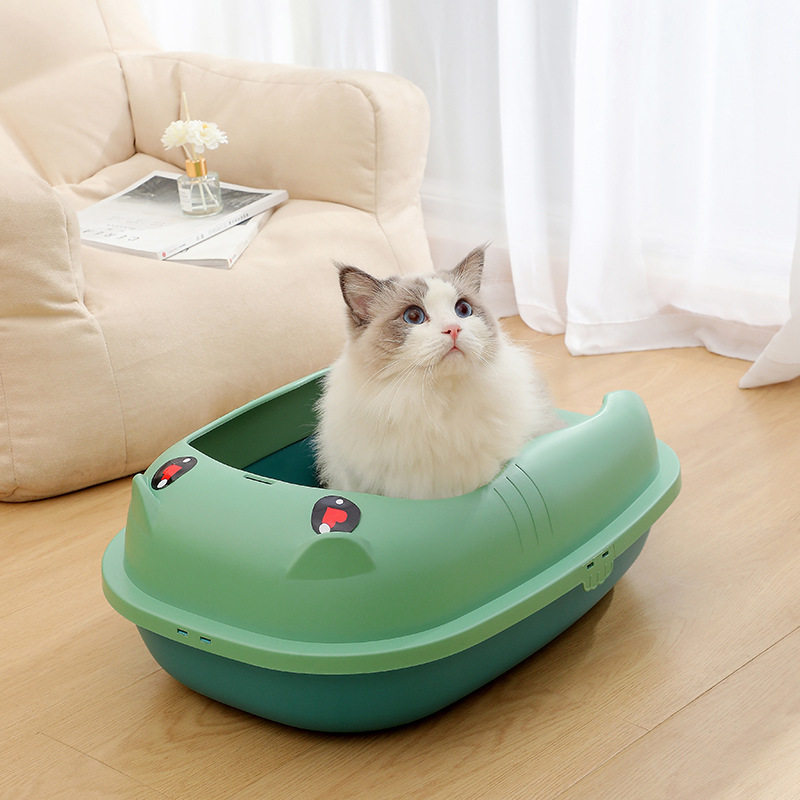 HOLLE KITTY宠物猫砂盆猫厕所防外溅不带砂半封闭式猫屎盆猫用品