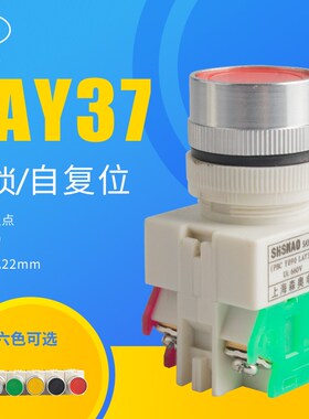森奥LAY37（PBC）Y090-11BNZS SAY7启动停止自复自锁按钮开关22MM