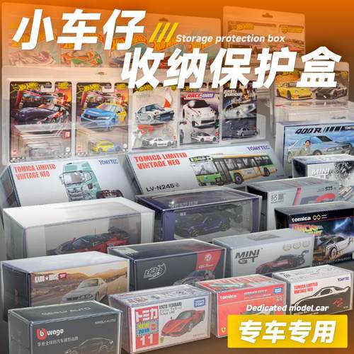 多美卡TLV风火轮MINIGT保护盒PVC防尘盒高透加厚合金车模收纳盒