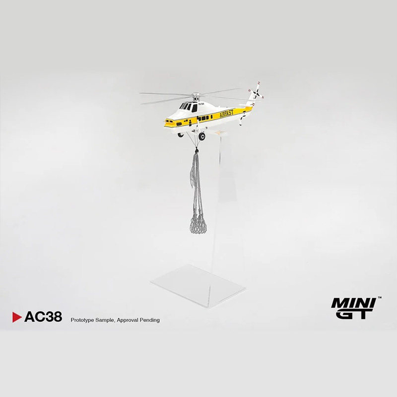 保单保发 MINIGT 1:64 AC38 西科斯基S58T直升机 1985骆驼杯