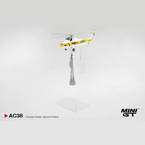 保单保发 MINIGT 1:64 AC38 西科斯基S58T直升机 1985骆驼杯