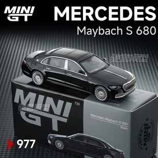 977 奔驰迈巴赫 S680 合金汽车模型 MINIGT 黑色