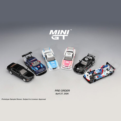 保单保发 MINIGT 1:64 福特野马GT3 宝马 丰田 日产GTR 合金车模
