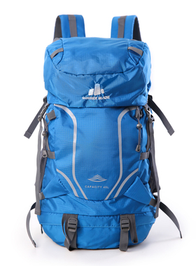 新款户外运动双肩背包男女大容量45L登山包徒步旅行野营背囊