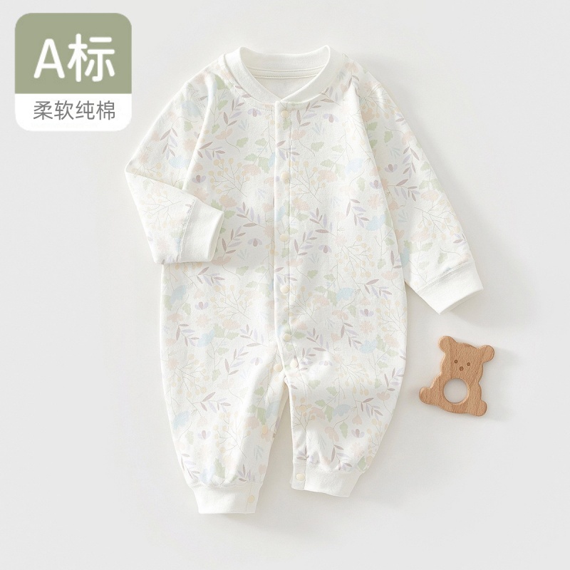 婴儿春秋连体衣纯棉哈衣爬服