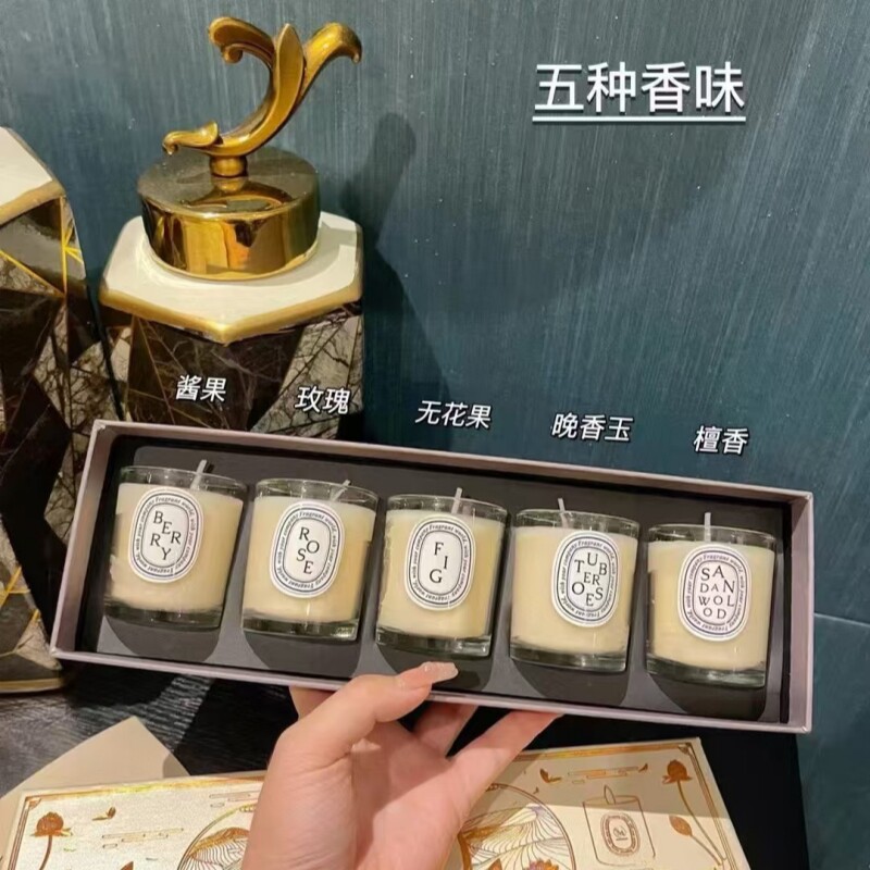 五种香薰蜡烛礼盒玫瑰无花果等
