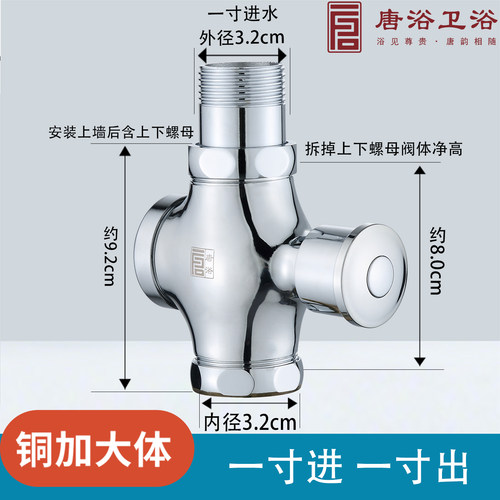 唐浴延时手按式冲水阀蹲便器开关