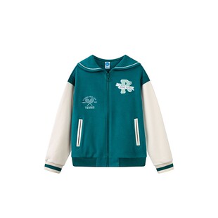 361女童毛呢外套保暖新品2025春绒面儿童学院风翻领休闲拼色上衣