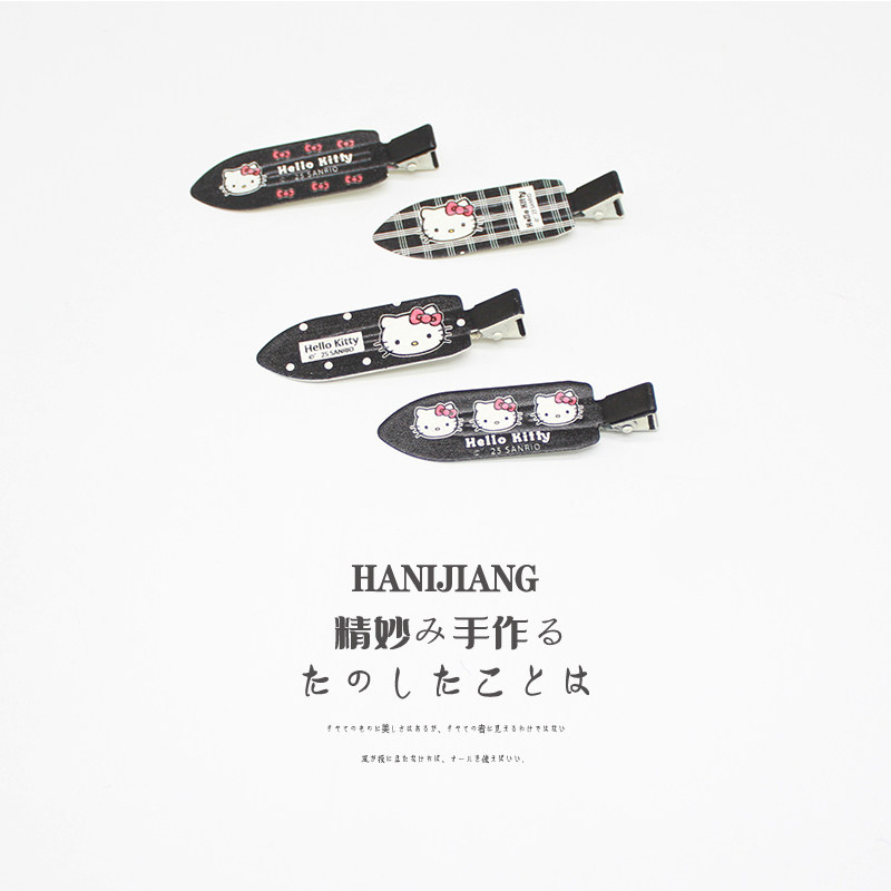 韩系可爱猫咪无痕发夹边夹韩国侧边网红ins发卡发饰头饰夹子发饰