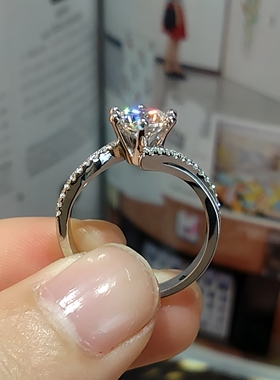 PT950铂金戒指18K白金钻戒结婚戒