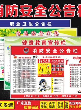 消防安全三自主两公开一承诺公示牌工厂车间消防食品安全宣传栏职