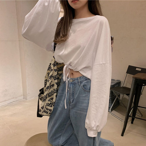 爵士跳舞长袖短款罩衫上衣服女