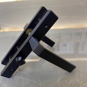 新款 铝合金平开门锁极窄24宽125孔距厕所洗手间氧化铝执手锁立帆