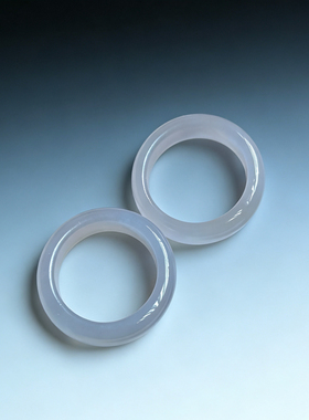 天然高冰和田玉烟紫女款戒指送礼指环清冷感