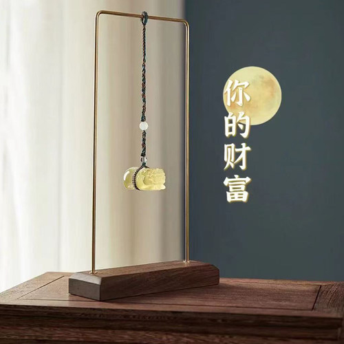 黄水晶貔貅家居摆件有质感