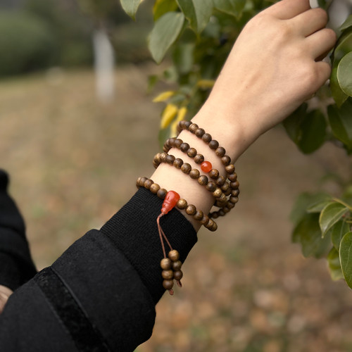 润古物语 |天然奇楠沉香手串108颗念珠佛珠手链天然香气