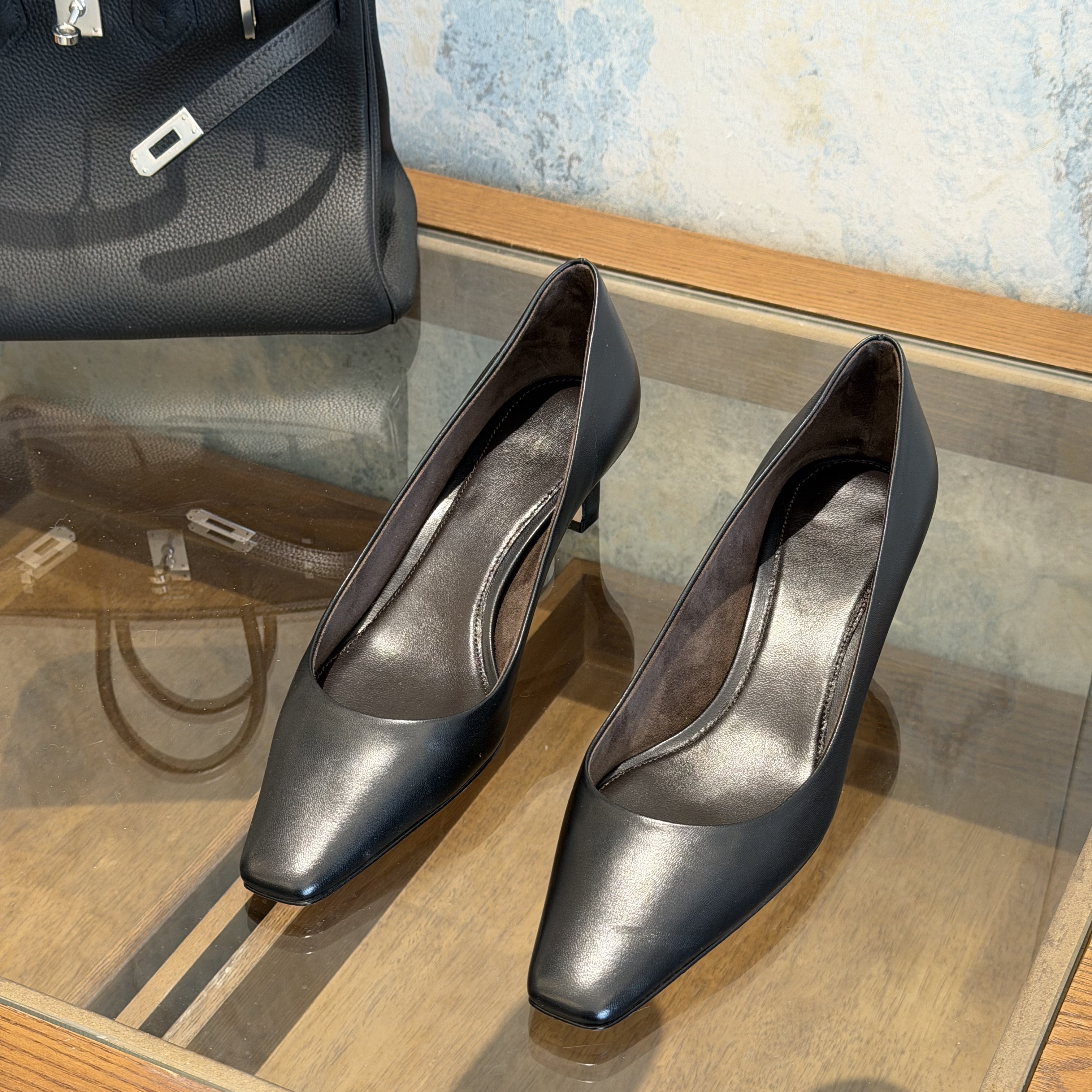 真皮底！25FW秋冬新款极简row风气质高跟鞋（5cm）