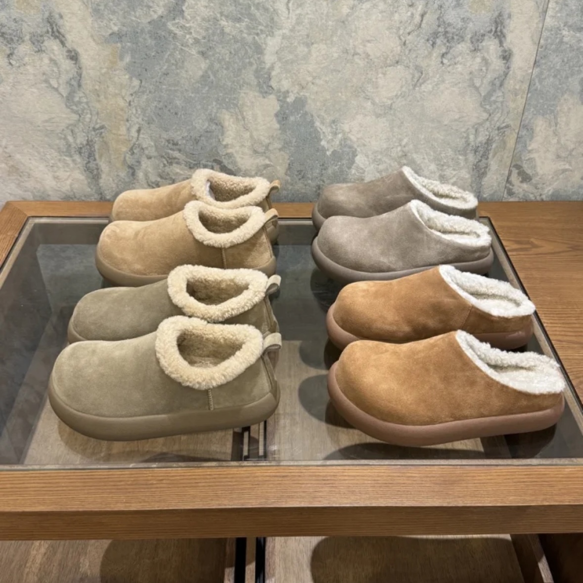 增高5cm！25FW秋冬新款大土豆皮毛一体穆勒鞋