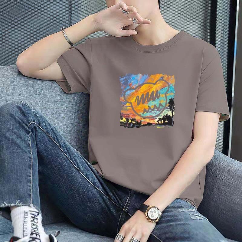 时尚捡漏男士短袖推荐T恤青年上衣服打底衫男式薄款短袖圆领体恤