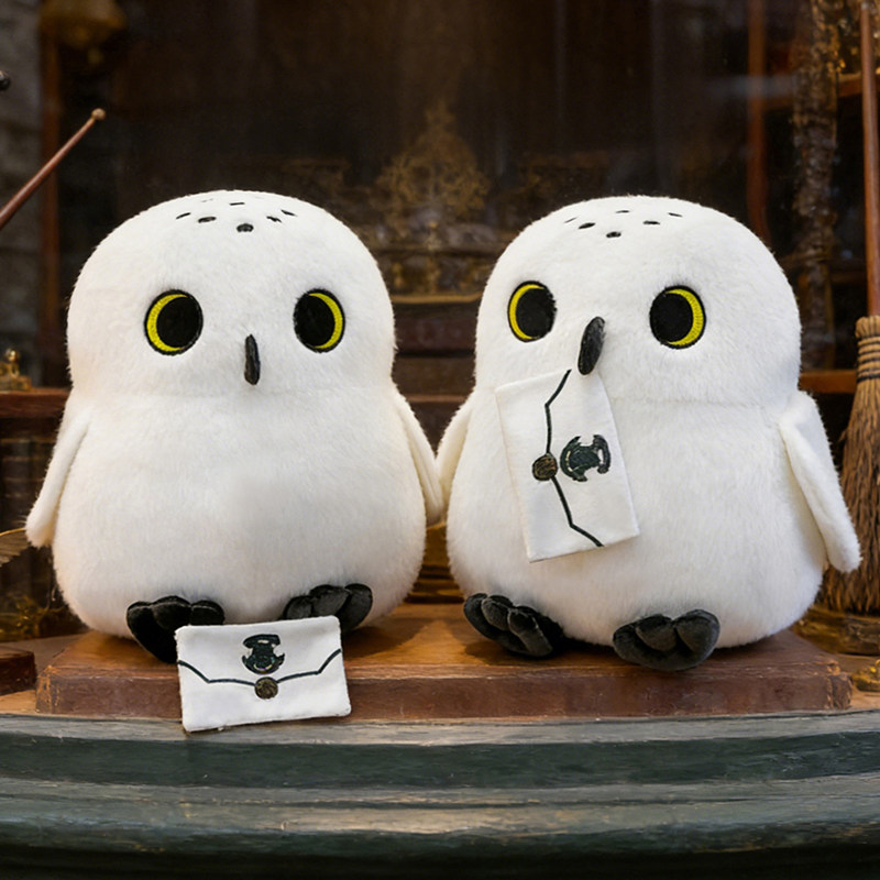 可爱白色海德薇猫头鹰毛绒玩具网红同款玩偶送女朋友生日礼物公仔