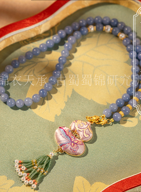 锦衣天承  蜀锦锦绣福禄蜀锦项链大气国风项链