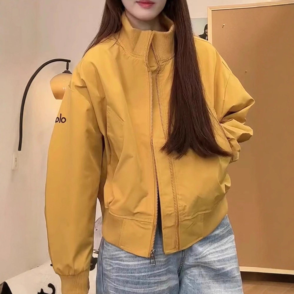 2025秋季新款韩版复古立领高级感复古棒球服外套女短款宽松上衣