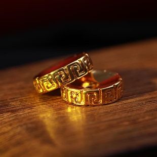 文玩金隔片沙金配件藏式18K金扁珠垫片老金车轮珠手链串珠配件