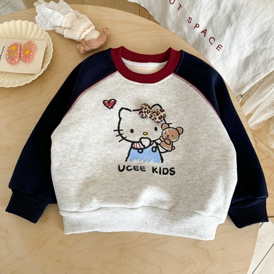 女童加绒秋冬款卫衣2025