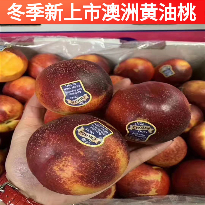 澳洲空运黄油桃新鲜进口水果澳大利亚黄肉桃子2斤顺丰包邮