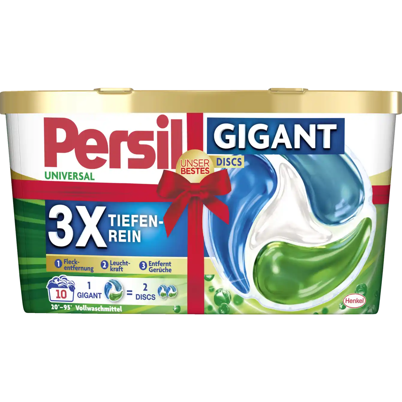 新版德国Persil Discs多效合一小飞碟洗衣凝珠3倍加大加量10粒