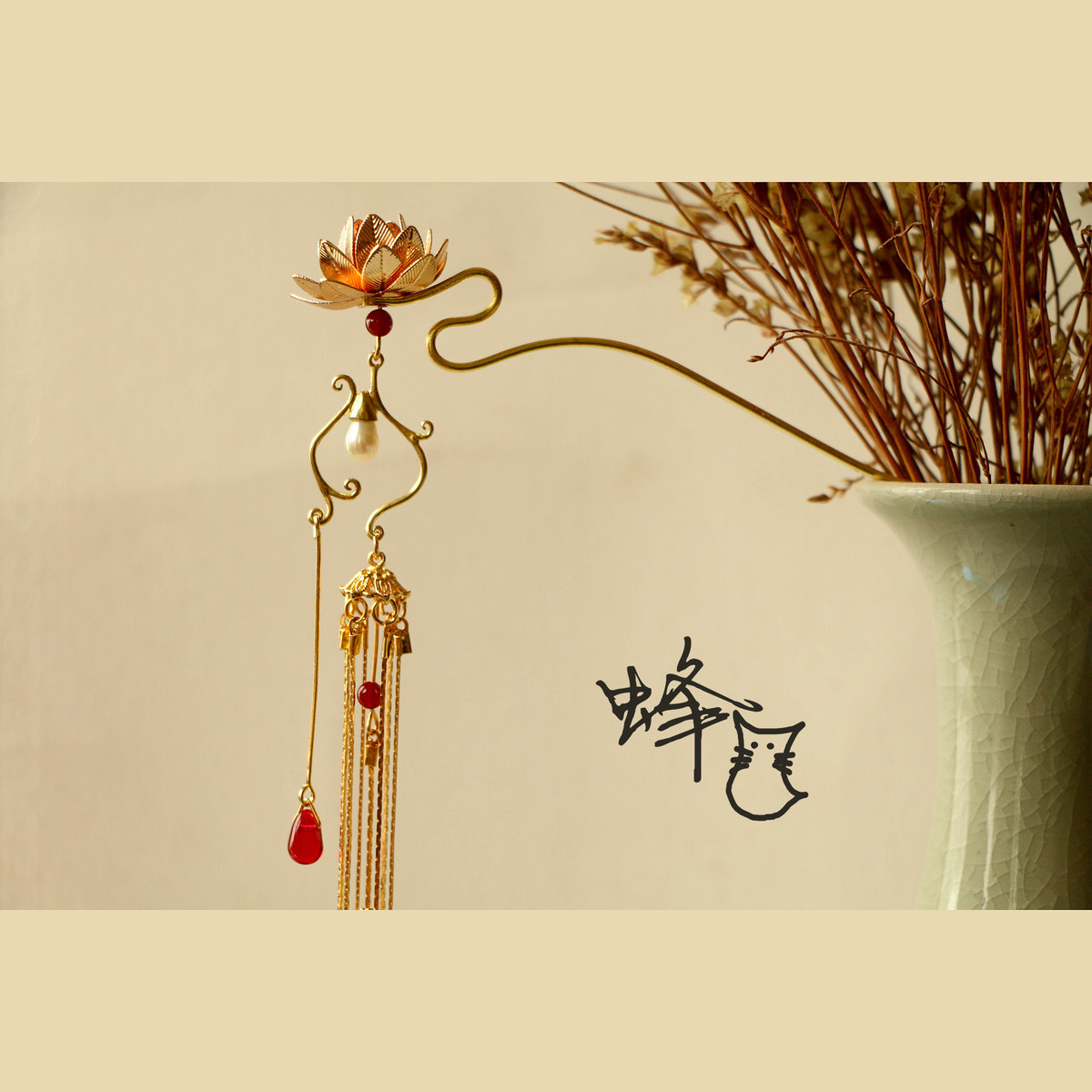 蜂子手作 相思 原創古風發簪子漢服步搖頭飾古典中國風純手工創意在類目 飾品/流行首飾/時尚飾品新, 髮飾中 - 來自Buy2taobao.com提供專業的淘寶代購服務