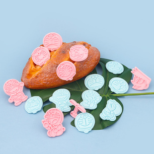 哆啦A梦仿真饼干模具大雄叮当猫卡通模具静香胖虎小夫动漫印花饼